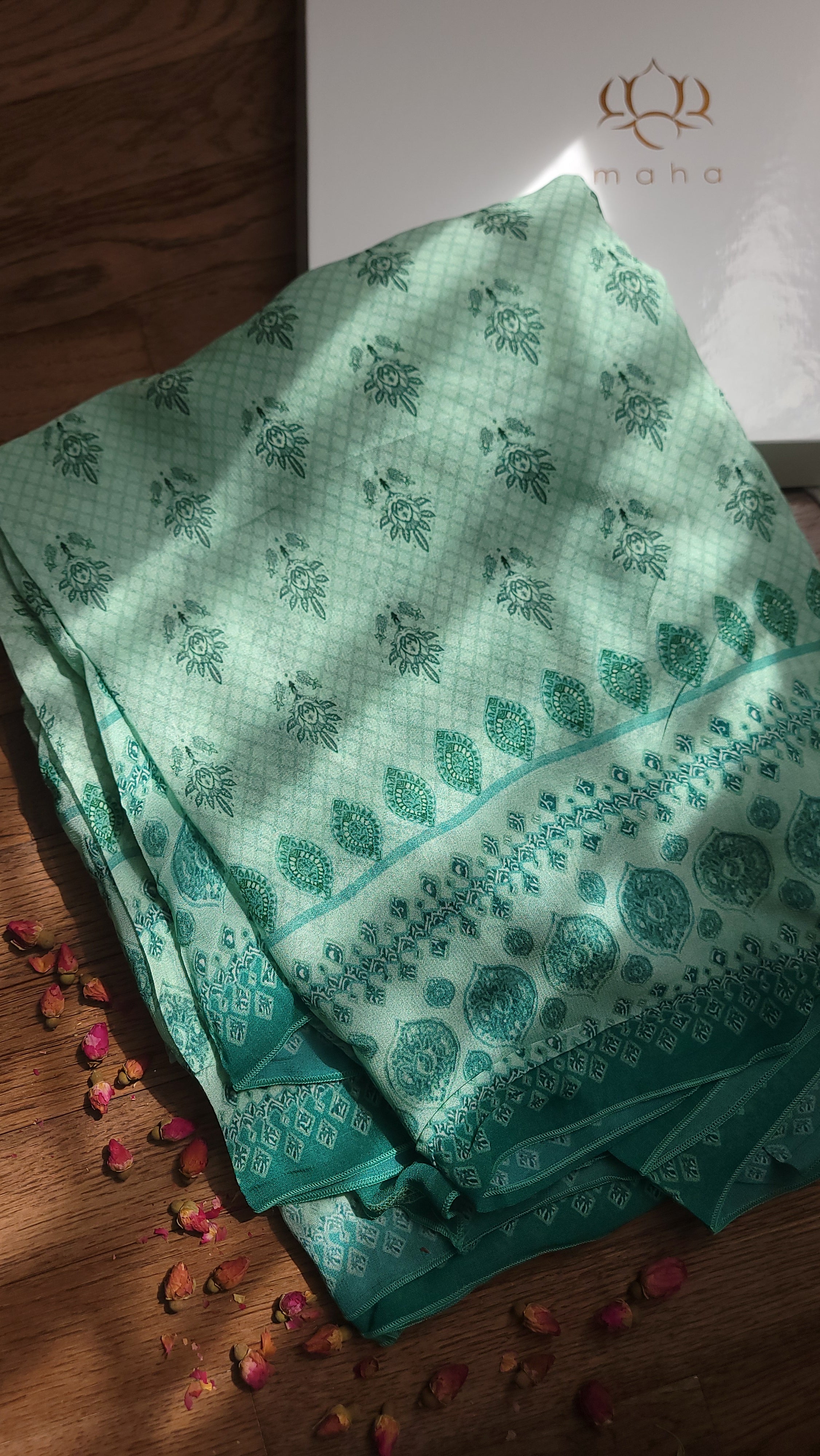 Green Georgette Saree