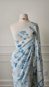 Wildflower Linen Saree