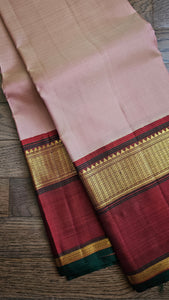 Rose Pink with a maroon border