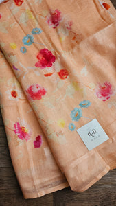 Coral Peony Linen