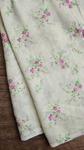 Purple Floral Linen