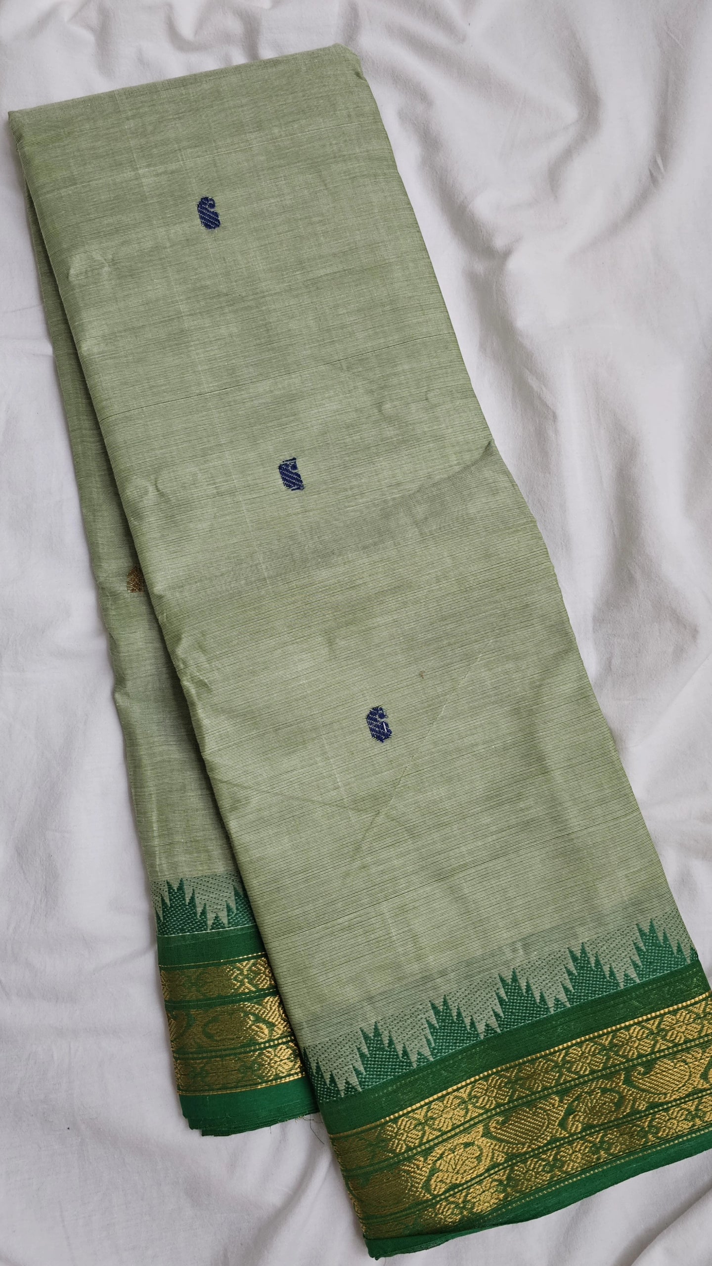 Sage green Kanchi Cotton
