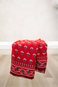 Red Floral Summer Saree