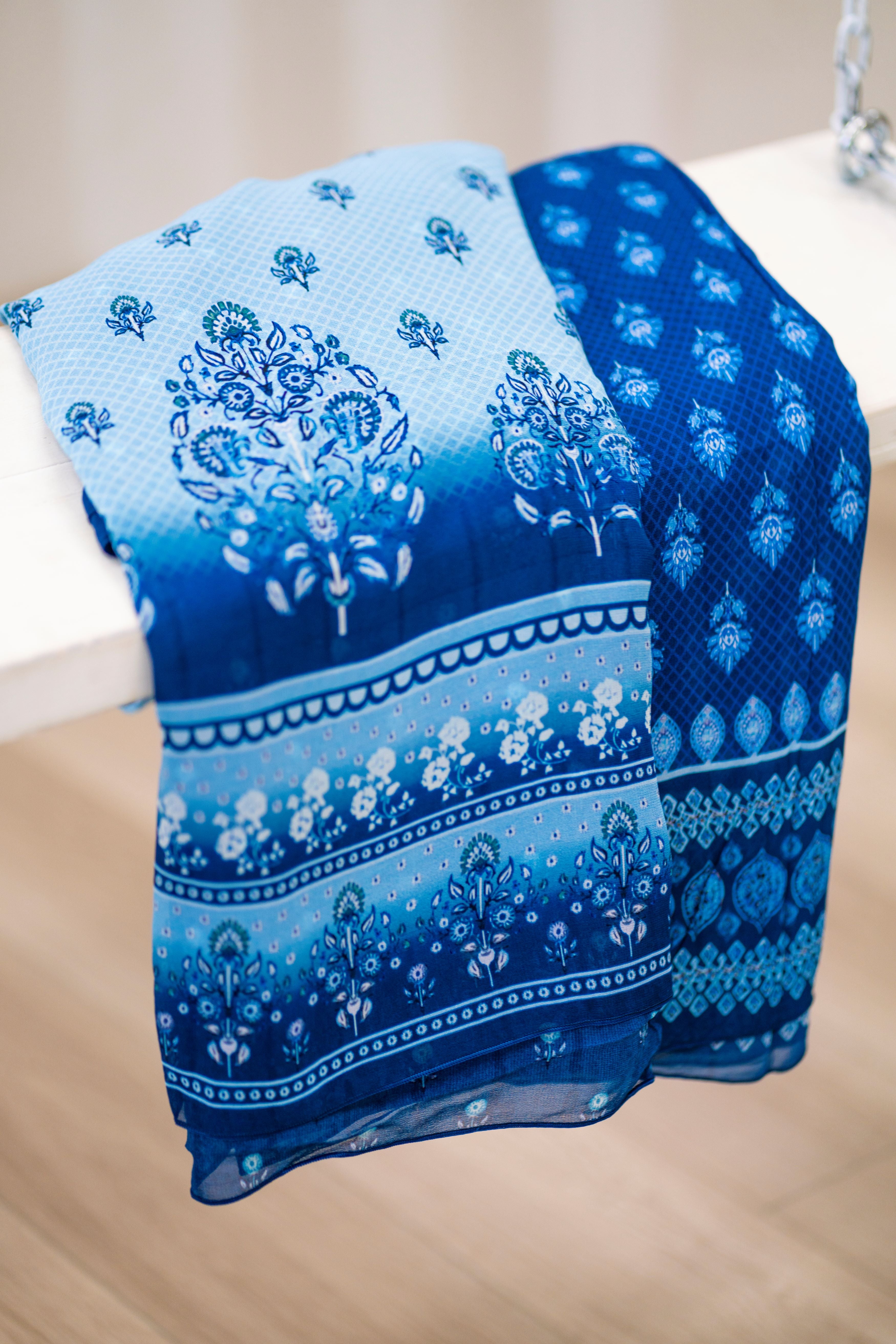 Santorini Georgette Saree