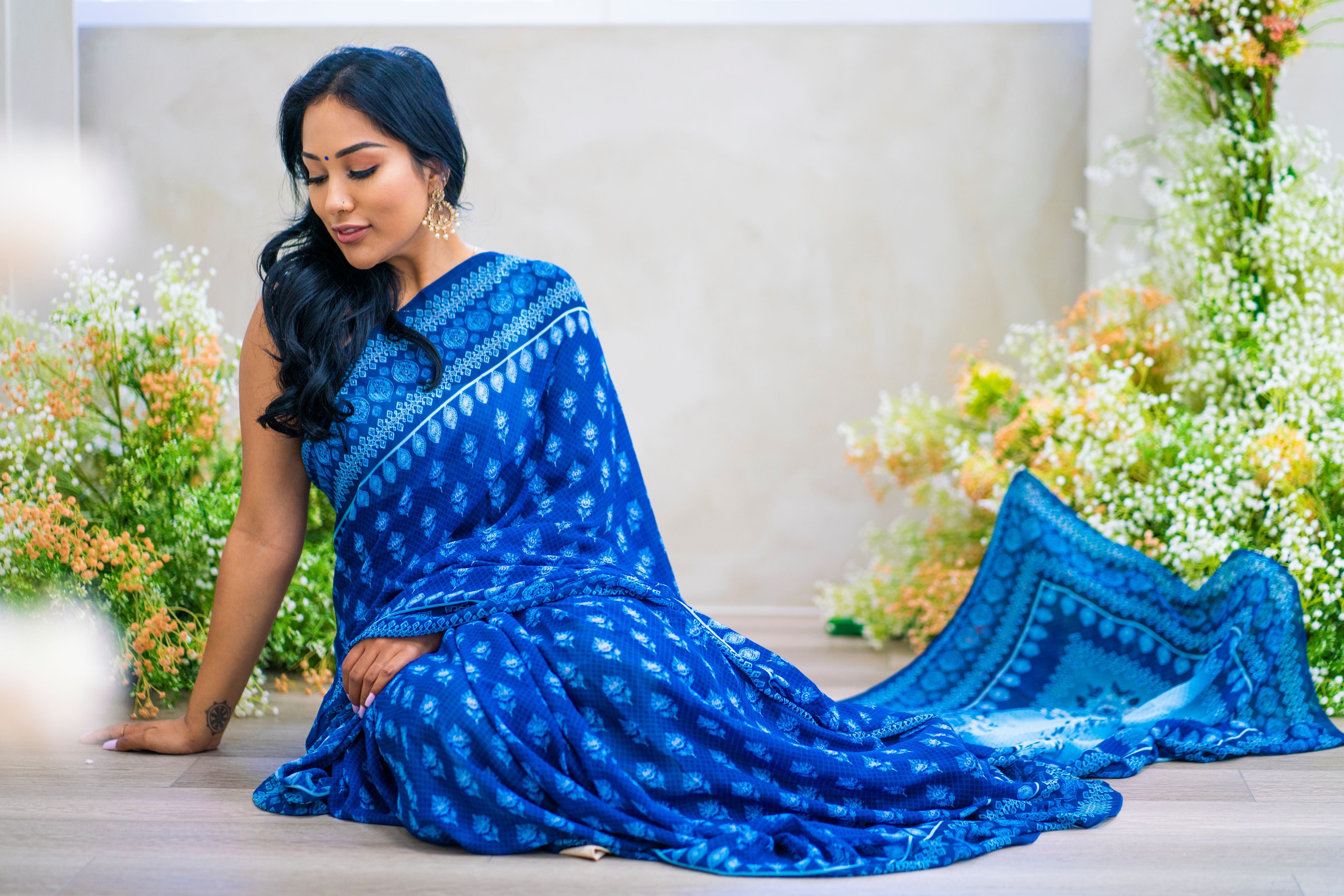 The Mediterranean Sea Saree