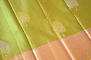 Lime green with mustard coloured blouse