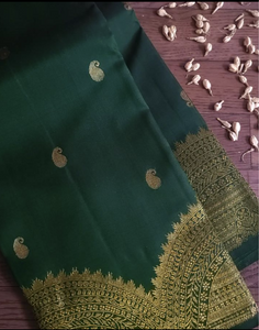 A deep green with scallop border!