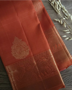 Dark Orange Kanchipuram